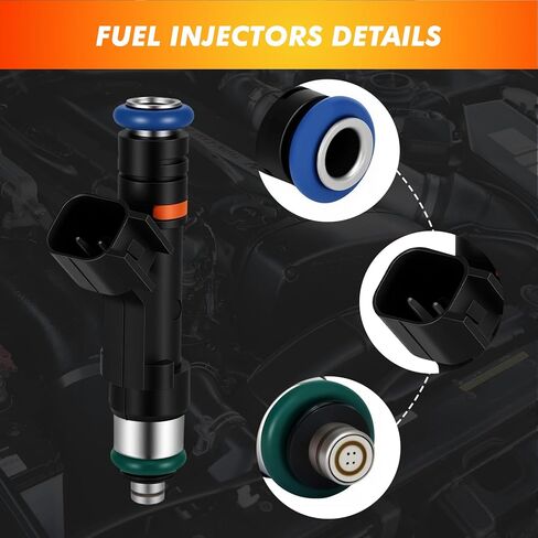 2004 8Pcs Fuel Injectors Compatible for Ford F150 XL XLT FX4 Lariat Heritage 5.4L V8 Replace 0280158003 3L3Z9F593DA 0280158075 in Saudi Arabia