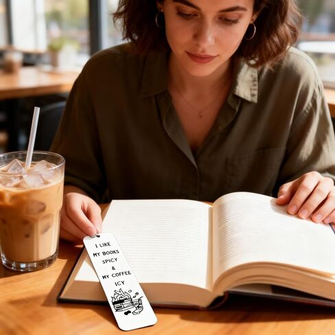 Spicy Book Marks for Reading Women, Friendship Birthday Gifts for Women, Coffee Lovers Gift Ideas for Readers, Book Loves, Book Club Gifts, Funny ChristmasGifts, Book Accessories in Kuwait