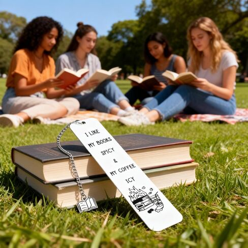 Spicy Book Marks for Reading Women, Friendship Birthday Gifts for Women, Coffee Lovers Gift Ideas for Readers, Book Loves, Book Club Gifts, Funny ChristmasGifts, Book Accessories in Kuwait