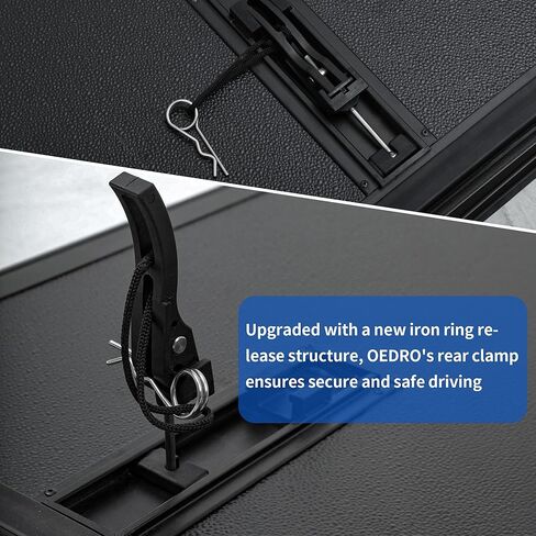 OEDRO FRP Hard Tri-fold Tonneau Cover Fits for Toyota Tundra 2022 2023 2024 2025 2026 (Excl. Trail) 5.5ft Bed with Deck Rail System, Weather-Resistant in Saudi Arabia