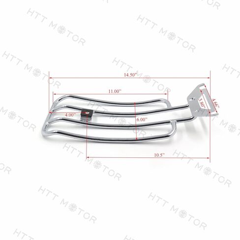 رف أمتعة مطلي بالكروم من الفولاذ SMT-Chrome متوافق مع H-D Electra Glide Ultra Classic/Road Glide/Road King/Road King Classic/Road King Custom [B017QP6W0I] in Saudi Arabia