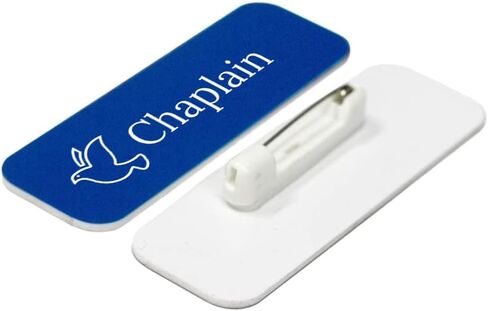 شارة اسم قسيس (أبيض) 1 × 3 بوصة ذات زاوية مستديرة | تخصص ودور الرعاية المنزلية (3 عبوات) in Saudi Arabia