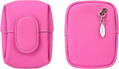 Royal Bagger RFID Mini Genuine Cow Leather Coin Purse for Women - Small Wallet Pouch for Keys, Earphones & Essentials 5603 (Watermelon Red) in Saudi Arabia