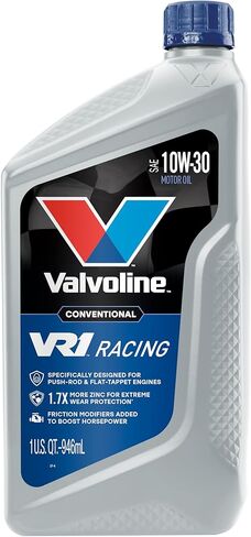 زيت محرك فالفولين VR1 Racing الاصطناعية SAE 10W-30، 1 كيو تي، علبة 6 in Kuwait