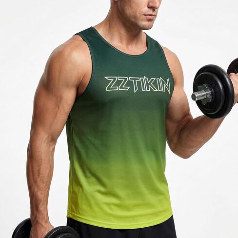 Men's Quick-Dry Tank top, Suitable for Running, Gym Workout, Sports-Type Muscle, Cooling Fabric Sleeveless Shirt in Saudi Arabia