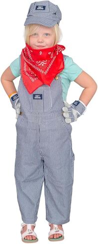 Youth Toddler Kids Train Conductor Engineer Deluxe Halloween Costume Set in Saudi Arabia