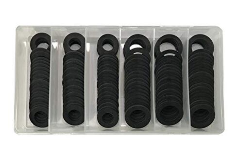 Sherco-Auto 120 Piece Black Fiber Oil Drain Plug Gasket 12MM to 20MM Assortment Kit in Saudi Arabia