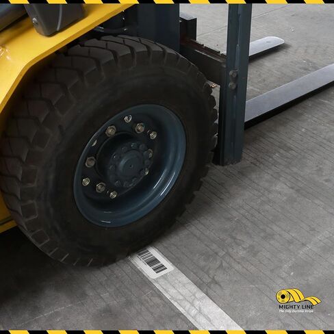 شريط تحديد الأرضيات الشفاف من مايتي لاين، شديد التحمل، قابل للتقشير واللصق، لاصق، جودة صناعية، 2 بوصة، لفة 100 قدم in Kuwait