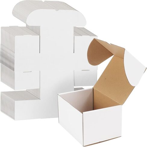 WIFTREY 9X6X4 Shipping Box White Set of 25, 9 x 6 x 4 Corrugated Cardboard Box for Packaging Small Business, Literature Mailer in Kuwait