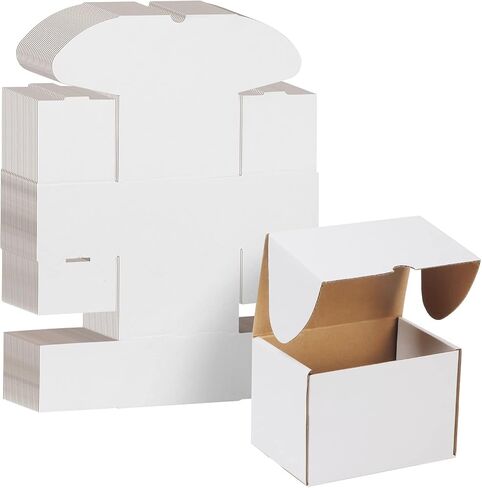 WIFTREY 9X6X4 Shipping Box White Set of 25, 9 x 6 x 4 Corrugated Cardboard Box for Packaging Small Business, Literature Mailer in Kuwait