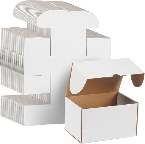 WIFTREY 9X6X4 Shipping Box White Set of 25, 9 x 6 x 4 Corrugated Cardboard Box for Packaging Small Business, Literature Mailer in Kuwait