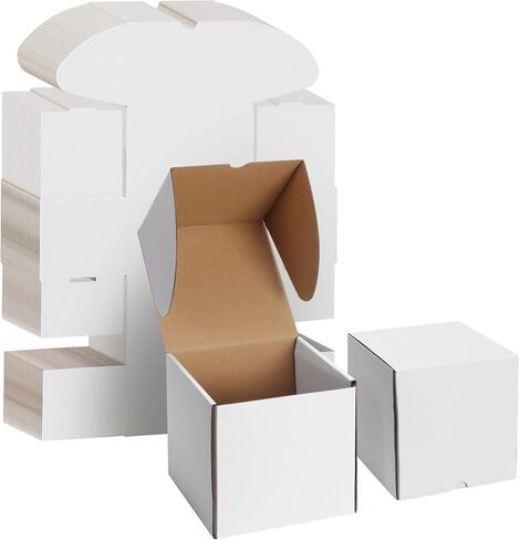 WIFTREY 9X6X4 Shipping Box White Set of 25, 9 x 6 x 4 Corrugated Cardboard Box for Packaging Small Business, Literature Mailer in Kuwait