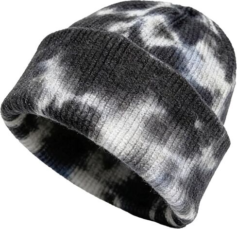 Beanie for Women Men Unisex Tie Dye Cuffed Knit Skull Cap Colorful Gradient Winter Hat Soft Slouchy Warm Less Static in Saudi Arabia