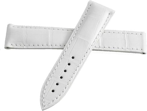 Genuine Omega Seamaster 18mm White Leather Watch Band Strap 98000242 GAF in Saudi Arabia