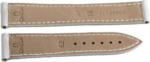 Genuine Omega Seamaster 18mm White Leather Watch Band Strap 98000242 GAF in Saudi Arabia