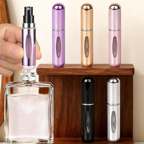 5pcs Mini Refillable Perfume Atomizer Bottles Travel Size Spray Bottles，Couple Set in Saudi Arabia