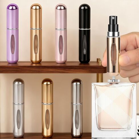 5pcs Mini Refillable Perfume Atomizer Bottles Travel Size Spray Bottles，Couple Set in Saudi Arabia