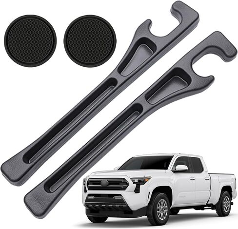 Pukonger مقعد السيارة الفجوة حشو متوافق مع تويوتا تاكوما الملحقات مقعد الفجوة المكونات مانع مع فتحة التخزين المنظم عدم الانزلاق حامل كأس السيارة كوستر 2 حزمة أسود in Kuwait