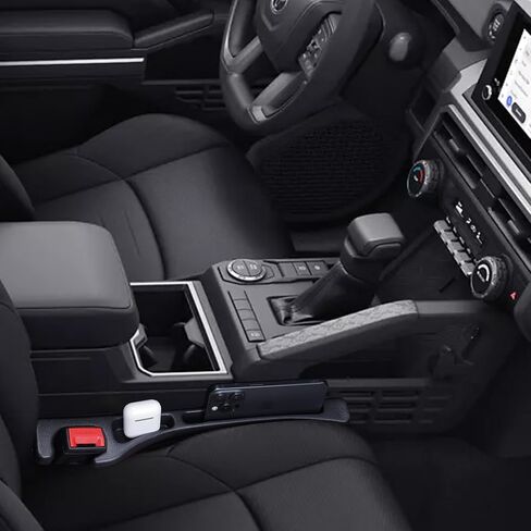 Pukonger مقعد السيارة الفجوة حشو متوافق مع تويوتا تاكوما الملحقات مقعد الفجوة المكونات مانع مع فتحة التخزين المنظم عدم الانزلاق حامل كأس السيارة كوستر 2 حزمة أسود in Kuwait