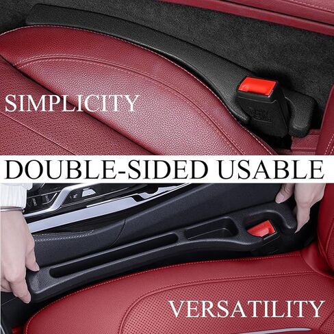 Pukonger مقعد السيارة الفجوة حشو متوافق مع تويوتا تاكوما الملحقات مقعد الفجوة المكونات مانع مع فتحة التخزين المنظم عدم الانزلاق حامل كأس السيارة كوستر 2 حزمة أسود in Kuwait
