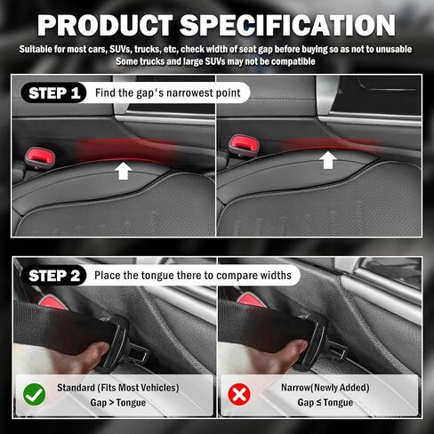 2PCS Car Seat Gap Filler Organizer with Car Glasses Holder,Multi-Function Cars Gap Seat Filler with Hooks,Storage Slots,Universal in Between Cars Seats Catcher for Gaps Filling in Kuwait