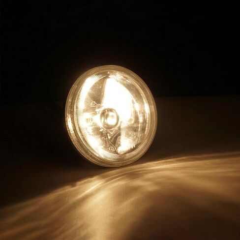 YLT AUTO زوج عالمي 4 بوصة ضوء الضباب المستدير الكروم الإسكان الهالوجين مصباح الضباب للقيادة عدسة واضحة مع لمبة ومجموعة مجموعة الأسلاك in Kuwait