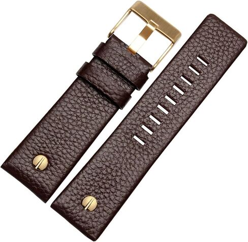 HFERHT Genuine Leather Strap Watchband 22 24 26 27 28 30mm Litchi Grain Compatible With Diesel DZ4316 DZ7395 DZ7305 Watch Band Watch Bracelet in Saudi Arabia
