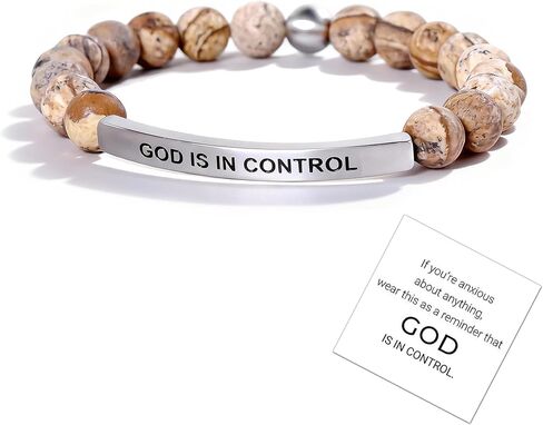 72ore God Is in Control Bracelet God Faith Bracelet Inspirational Gifts for Women Christian Jewelry Encourage Gift for Believers in Saudi Arabia