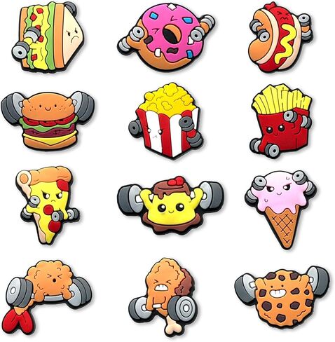 Summer Teeth Food Flowers Shoe Charms, Veterinary Fruit Dessert Croc Charms Pack for Shoe Decoration in Kuwait