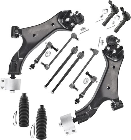 12pcs Suspension Kit for 2010-2017 Chevrolet Equinox and GMC Terrain, Front Upper Control Arms with Ball Joints Sway Bar Links and Inner and Outer Tie Rod Ends with Boots in Saudi Arabia