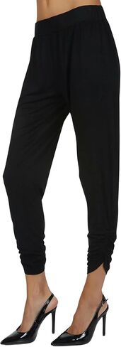 Michael Lauren Pablo Pant with Shirring, Ultra Soft Womens Pants, Work Pants, Made in LA (Black) in Saudi Arabia