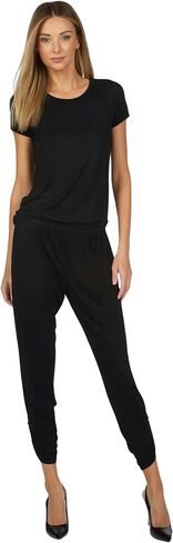 Michael Lauren Pablo Pant with Shirring, Ultra Soft Womens Pants, Work Pants, Made in LA (Black) in Saudi Arabia