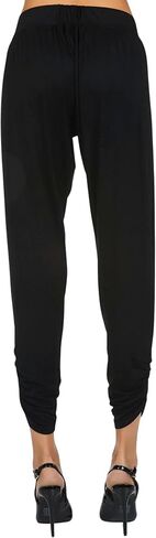 Michael Lauren Pablo Pant with Shirring, Ultra Soft Womens Pants, Work Pants, Made in LA (Black) in Saudi Arabia
