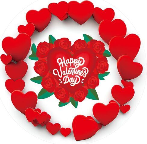 72PCS Love Label Love Stickers Valentines Day Gift Tags 2-Inch Red Round Happy Valentine's Day Stickers Wedding Party Adult and Children's Festival Gift Sealing Decorations in Saudi Arabia