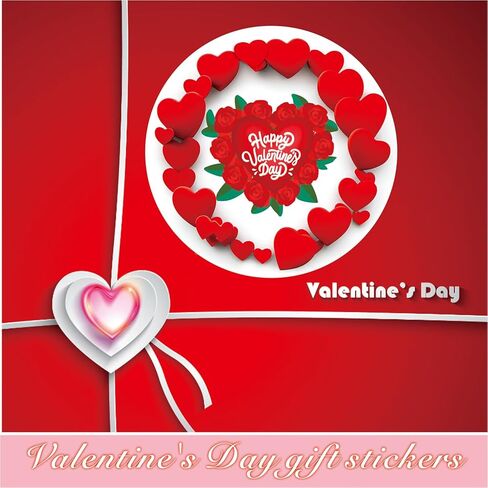 72PCS Love Label Love Stickers Valentines Day Gift Tags 2-Inch Red Round Happy Valentine's Day Stickers Wedding Party Adult and Children's Festival Gift Sealing Decorations in Saudi Arabia