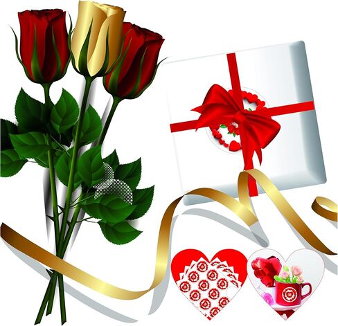 72PCS Love Label Love Stickers Valentines Day Gift Tags 2-Inch Red Round Happy Valentine's Day Stickers Wedding Party Adult and Children's Festival Gift Sealing Decorations in Saudi Arabia