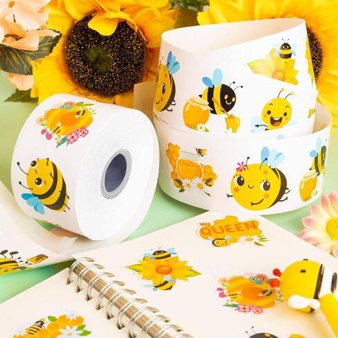 1000 قطعة من ملصقات النحل للأطفال، ملصقات مكافأة مقاس 1 بوصة في 16 نمطًا، مستلزمات المعلم للفصل الدراسي، مجموعة ملصقات حيوانات للديكور، 2 رول ملصق تحفيزي للأطفال (ملصق النحل) in Kuwait