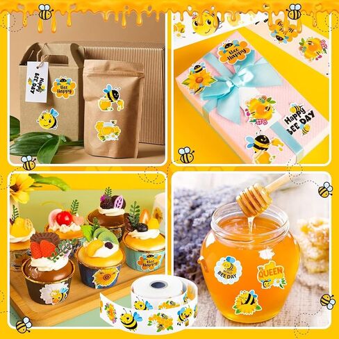 1000 قطعة من ملصقات النحل للأطفال، ملصقات مكافأة مقاس 1 بوصة في 16 نمطًا، مستلزمات المعلم للفصل الدراسي، مجموعة ملصقات حيوانات للديكور، 2 رول ملصق تحفيزي للأطفال (ملصق النحل) in Kuwait