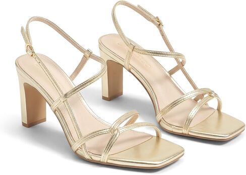 Coutgo Womens Strappy Sandals Square Open Toe Chunky High Heels Ankle Strap Wedding Party Dress Shoes in Saudi Arabia