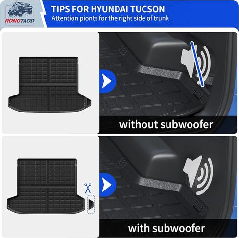 Rongtaod Floor Mats Compatible with 2022 2023 2024 2025 Hyundai Tucson Upgrade Cargo Mat Trunk Mat Cargo Liner Back Seat Cover Protector Tucson Accessories (Backrest Mats+Trunk mat+Floor Mats) in Kuwait