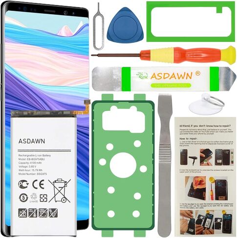 استبدال بطارية ASDAWN Galaxy Note 20 Ultra، بطارية EB-BN985ABY لهاتف Samsung Galaxy Note 20 Ultra 5G SM-N985 N985U/U1/A/T/P/V/R4/W/F مع أجزاء أداة إصلاح + تعليمات التثبيت in Saudi Arabia