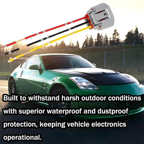 2PCS Alternator Connector Plug with Terminals 3-Pin Alternator Pigtail Plug Cable Generator Regulator Wiring Connector Wire Harness for Nissan Subaru Infiniti Lexus Rogue Saab Suzuki Jaguar Audi in Saudi Arabia