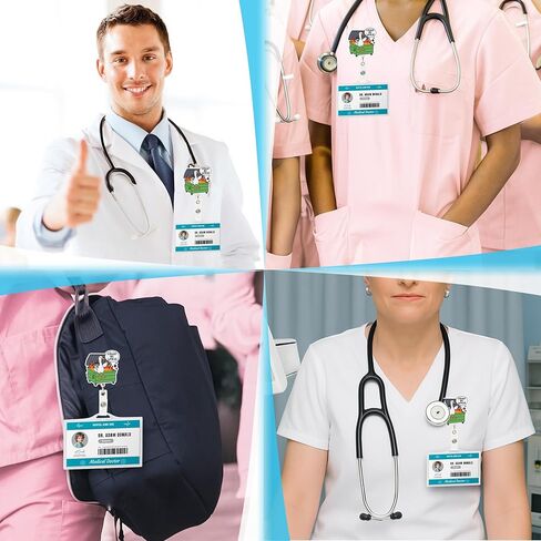 Funny Goose Nurse Badge Reel – “Could Be Worse" Dumpster Fire Goose Badge Holder with Retractable Clip, Cute ID Badge Reel Gift for RN LPN CNA MA Nursing Students, Medical Workers, Teachers & Doctors in Saudi Arabia