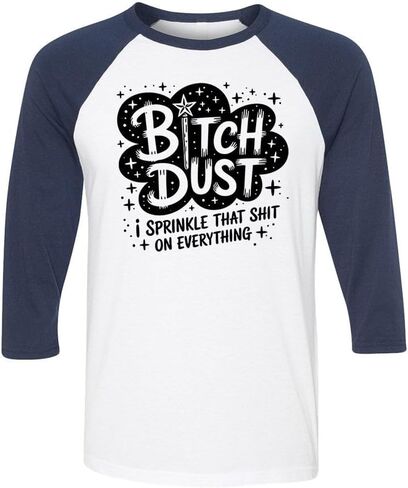 قميص بيسبول بأكمام ثلاثة أرباع من TeesAndTankYou Bitch Dust للجنسين in Saudi Arabia