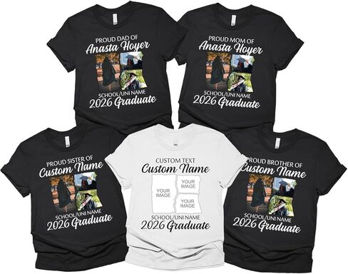 Custom Photo Shirt, Personalized Pictures T-Shirt, Custom Shirt with Face, Custom Graduation Shirt, Mom, Nurse,Teacher Gift in Saudi Arabia