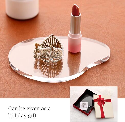 Acrylic Jewelry Dish Tray trinkets Organizer - 8mm Thickened Crystal Clear, Elegant Shape for Rings Necklaces Watches - Multi-Use Display for Perfume, Aromatherapy & Vanity Table Decor in Saudi Arabia