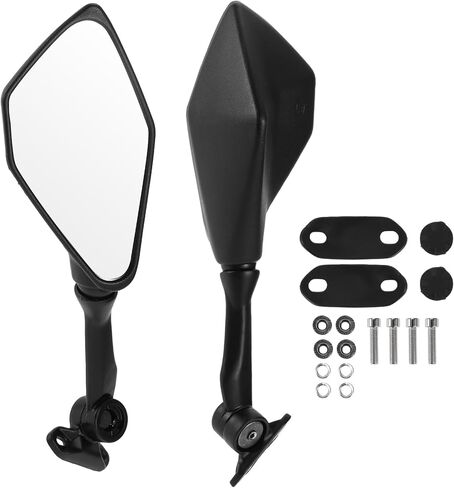 1 Set Motorcycle Rear View Mirrors for Kawasaki Ninja 300 EX300 2013-2018 Front Side Mirrors Mount Black Aluminum Plastic in Saudi Arabia