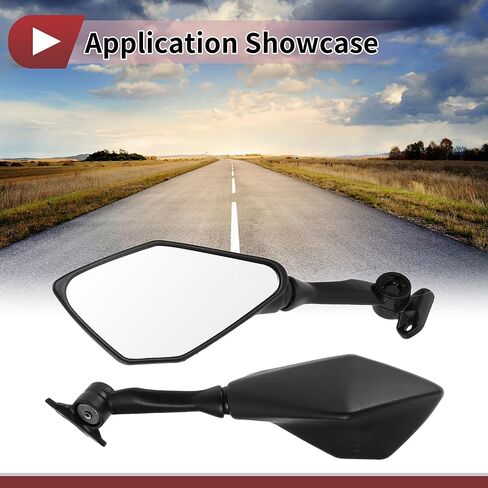 1 Set Motorcycle Rear View Mirrors for Kawasaki Ninja 300 EX300 2013-2018 Front Side Mirrors Mount Black Aluminum Plastic in Saudi Arabia