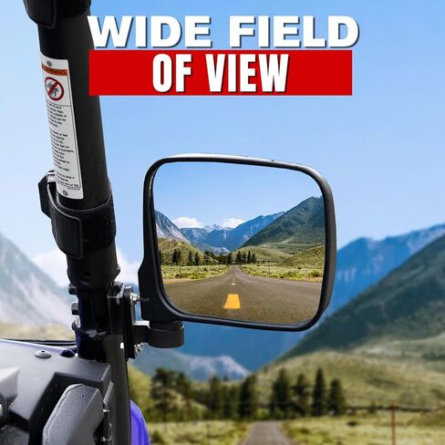 مجموعة مرايا جانبية واسعة ومرآة رؤية خلفية من A & UTV PRO لـ Yamaha Wolverine X2 X4 2018 2019 2020، ملحقات مرايا منفصلة محدبة قابلة للطي بزاوية واسعة وقابلة للتعديل، 3 قطع in Saudi Arabia