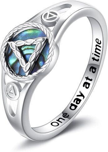 خاتم رصانة من الفضة الإسترليني AA مجوهرات لمدمني الكحول المجهولين للأمهات in Kuwait